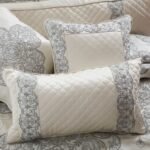 Adagio Boudoir Decorative Throw Pillow in Sterling | Satin by J.Queen New York