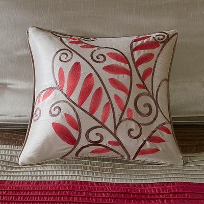 Madison Park Amherst 7 Piece Comforter Set in Red, Queen MP10-037
