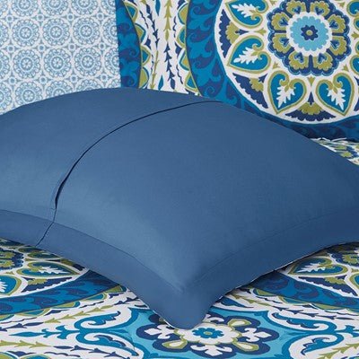 Madison Park Essentials Serenity Comforter Set with Cotton Bed Sheets in Blue, Queen MPE10-057