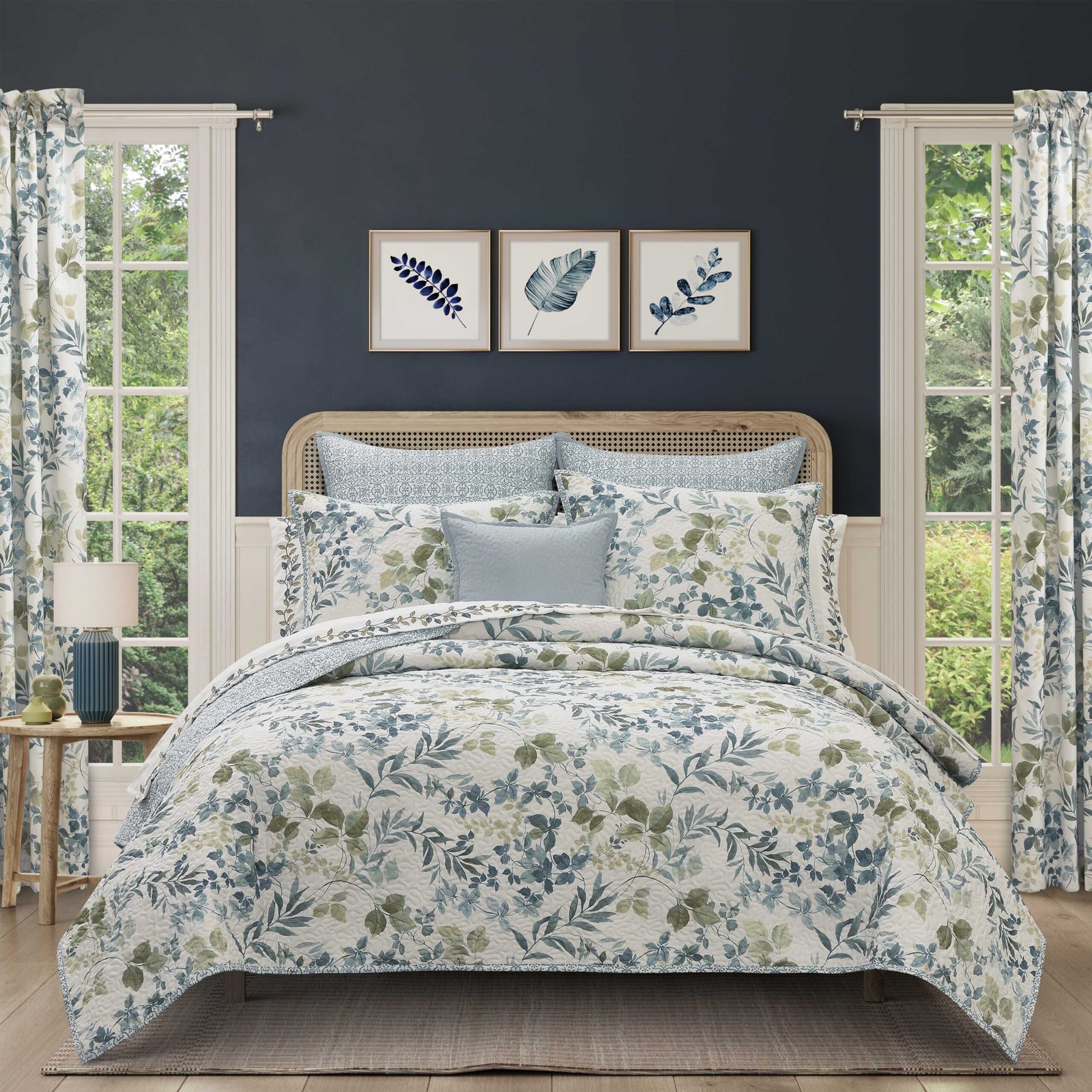 EvergreenBlue3PieceQuiltSet-1