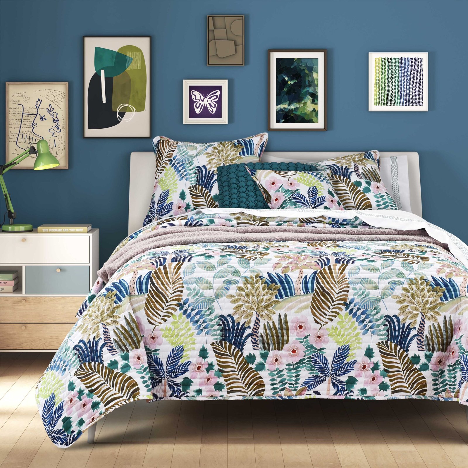 RainforestTeal3PieceQuiltSet-1
