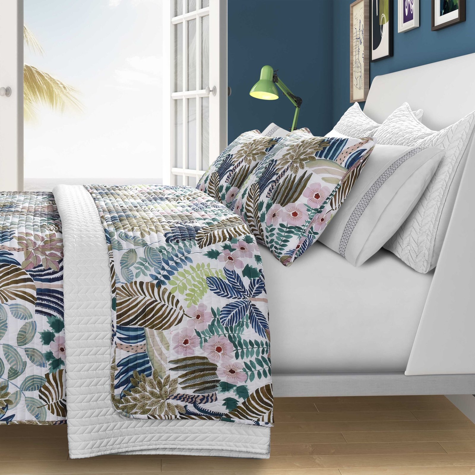 RainforestTeal3PieceQuiltSet-3